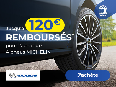 Jusqu'à 120€ remboursés pour l'achat de 4 pneus MICHELIN
