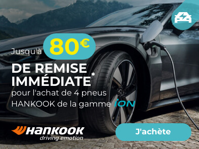 Jusqu'à 80€ de remise immédiate pour l'achat de 4 pneus HANKOOK de la gamme iON