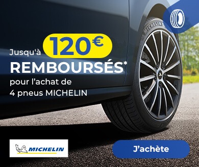 Jusqu'à 120€ remboursés pour l'achat de 4 pneus Michelin